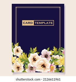 Romantic wedding invitation card. Wedding, marriage, bridal, birthday, Valentine's day.