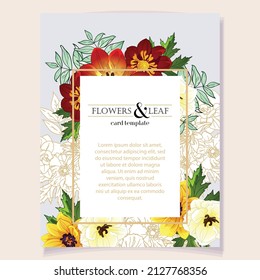 Romantic wedding invitation card. Wedding, marriage, bridal, birthday, Valentine's day.