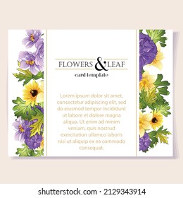 Romantic wedding invitation card. Wedding, marriage, bridal, birthday, Valentine's day.
