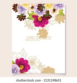 Romantic wedding invitation card. Wedding, marriage, bridal, birthday, Valentine's day.