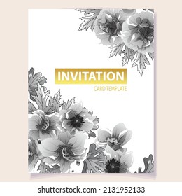 Romantic wedding invitation card. Wedding, marriage, bridal, birthday, Valentine's day.