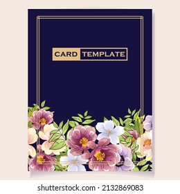 Romantic wedding invitation card. Wedding, marriage, bridal, birthday, Valentine's day.