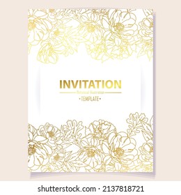 Romantic wedding invitation card. Wedding, marriage, bridal, birthday, Valentine's day.