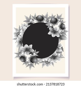 Romantic wedding invitation card. Wedding, marriage, bridal, birthday, Valentine's day.