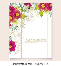 Romantic wedding invitation card. Wedding, marriage, bridal, birthday, Valentine's day.