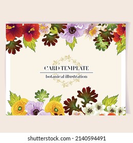 Romantic wedding invitation card. Wedding, marriage, bridal, birthday, Valentine's day.
