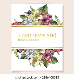 Romantic wedding invitation card. Wedding, marriage, bridal, birthday, Valentine's day.