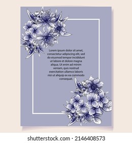 Romantic wedding invitation card. Wedding, marriage, bridal, birthday, Valentine's day.