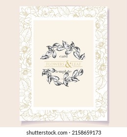 Romantic wedding invitation card. Wedding, marriage, bridal, birthday, Valentine's day.