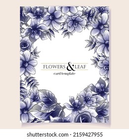 Romantic wedding invitation card. Wedding, marriage, bridal, birthday, Valentine's day.