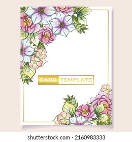 Romantic wedding invitation card. Wedding, marriage, bridal, birthday, Valentine's day.