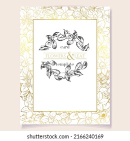 Romantic wedding invitation card. Wedding, marriage, bridal, birthday, Valentine's day.