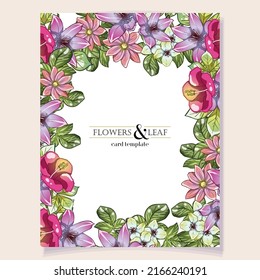 Romantic wedding invitation card. Wedding, marriage, bridal, birthday, Valentine's day.