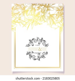 Romantic wedding invitation card. Wedding, marriage, bridal, birthday, Valentine's day.