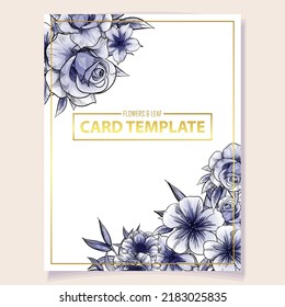 Romantic wedding invitation card. Wedding, marriage, bridal, birthday, Valentine's day.