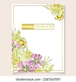 Romantic wedding invitation card. Wedding, marriage, bridal, birthday, Valentine's day.