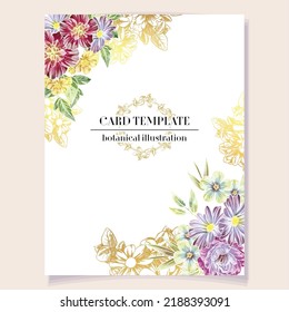 Romantic wedding invitation card. Wedding, marriage, bridal, birthday, Valentine's day.