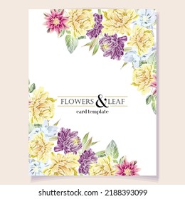 Romantic wedding invitation card. Wedding, marriage, bridal, birthday, Valentine's day.