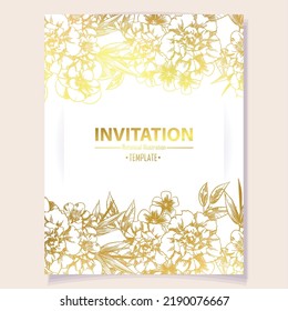 Romantic wedding invitation card. Wedding, marriage, bridal, birthday, Valentine's day.