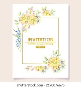 Romantic wedding invitation card. Wedding, marriage, bridal, birthday, Valentine's day.