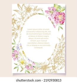 Romantic wedding invitation card. Wedding, marriage, bridal, birthday, Valentine's day.