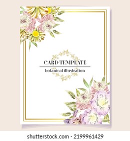 Romantic wedding invitation card. Wedding, marriage, bridal, birthday, Valentine's day.