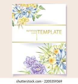 Romantic wedding invitation card. Wedding, marriage, bridal, birthday, Valentine's day.