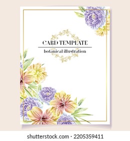 Romantic wedding invitation card. Wedding, marriage, bridal, birthday, Valentine's day.