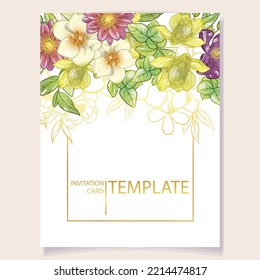 Romantic wedding invitation card. Wedding, marriage, bridal, birthday, Valentine's day.
