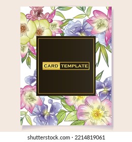 Romantic wedding invitation card. Wedding, marriage, bridal, birthday, Valentine's day.