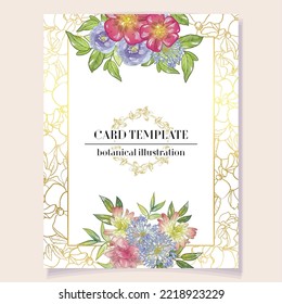 Romantic wedding invitation card. Wedding, marriage, bridal, birthday, Valentine's day.
