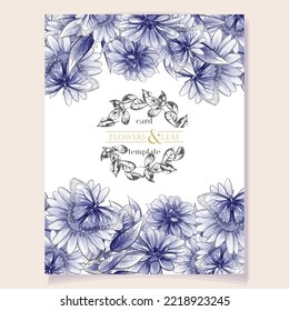Romantic wedding invitation card. Wedding, marriage, bridal, birthday, Valentine's day.