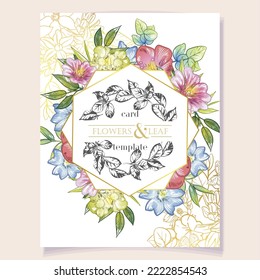 Romantic wedding invitation card. Wedding, marriage, bridal, birthday, Valentine's day.