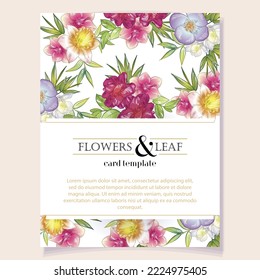 Romantic wedding invitation card. Wedding, marriage, bridal, birthday, Valentine's day.