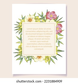 Romantic wedding invitation card. Wedding, marriage, bridal, birthday, Valentine's day.