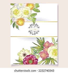 Romantic wedding invitation card. Wedding, marriage, bridal, birthday, Valentine's day.