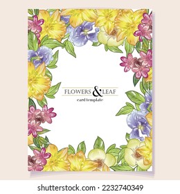 Romantic wedding invitation card. Wedding, marriage, bridal, birthday, Valentine's day.