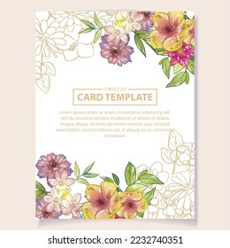 Romantic wedding invitation card. Wedding, marriage, bridal, birthday, Valentine's day.