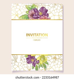 Romantic wedding invitation card. Wedding, marriage, bridal, birthday, Valentine's day.