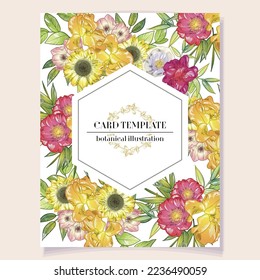 Romantic wedding invitation card. Wedding, marriage, bridal, birthday, Valentine's day.