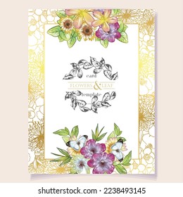 Romantic wedding invitation card. Wedding, marriage, bridal, birthday, Valentine's day.