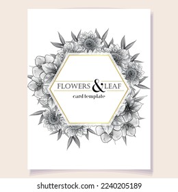 Romantic wedding invitation card. Wedding, marriage, bridal, birthday, Valentine's day.