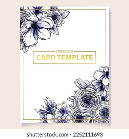 Romantic wedding invitation card. Wedding, marriage, bridal, birthday, Valentine's day.
