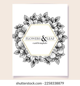 Romantic wedding invitation card. Wedding, marriage, bridal, birthday, Valentine's day.