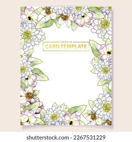 Romantic wedding invitation card. Wedding, marriage, bridal, birthday, Valentine's day.