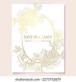 Romantic wedding invitation card. Wedding, marriage, bridal, birthday, Valentine's day.