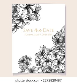 Romantic wedding invitation card. Wedding, marriage, bridal, birthday, Valentine's day.
