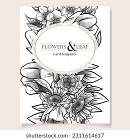 Romantic wedding invitation card. Wedding, marriage, bridal, birthday, Valentine's day.