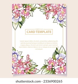 Romantic wedding invitation card. Wedding, marriage, bridal, birthday, Valentine's day.