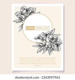 Romantic wedding invitation card. Wedding, marriage, bridal, birthday, Valentine's day.
